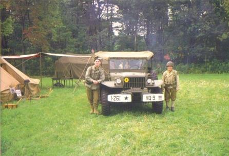 ODESSA NY TACTICAL RE-ENACTMENT SEPTEMBER 1997, AULENBACH AND KERN WITH CHARLIE'S WC DODGE AND OUR CAMP